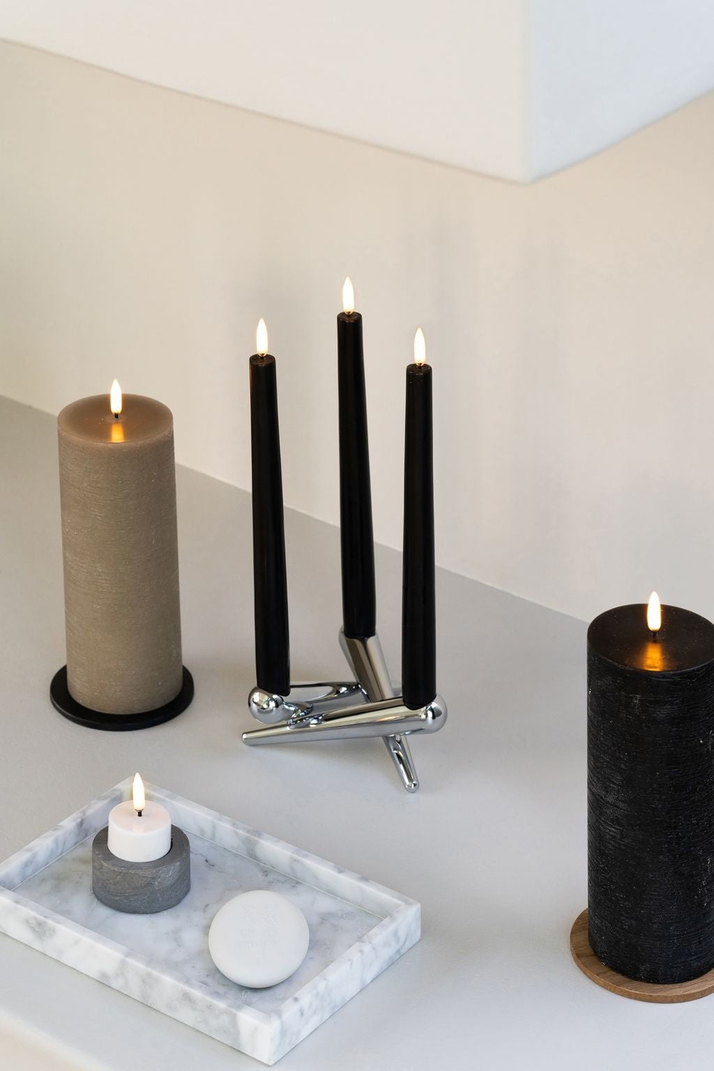 [product_category]-Uyuni Lighting Bonfire Candle Holder 1'arm ø 14,5 Cm, Chrome-Uyuni Lighting-5708311303067-UL-30306-UYU-2