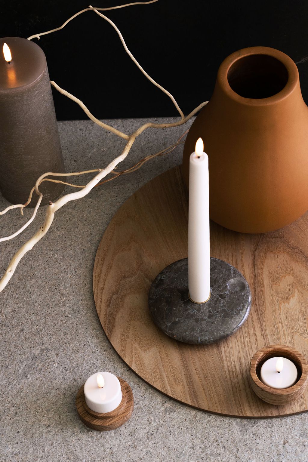 [product_category]-Uyuni Lighting Chamber Candle Holder ø 11,6 Cm, Grey-Uyuni Lighting-5708311303241-UL-30324-UYU-2