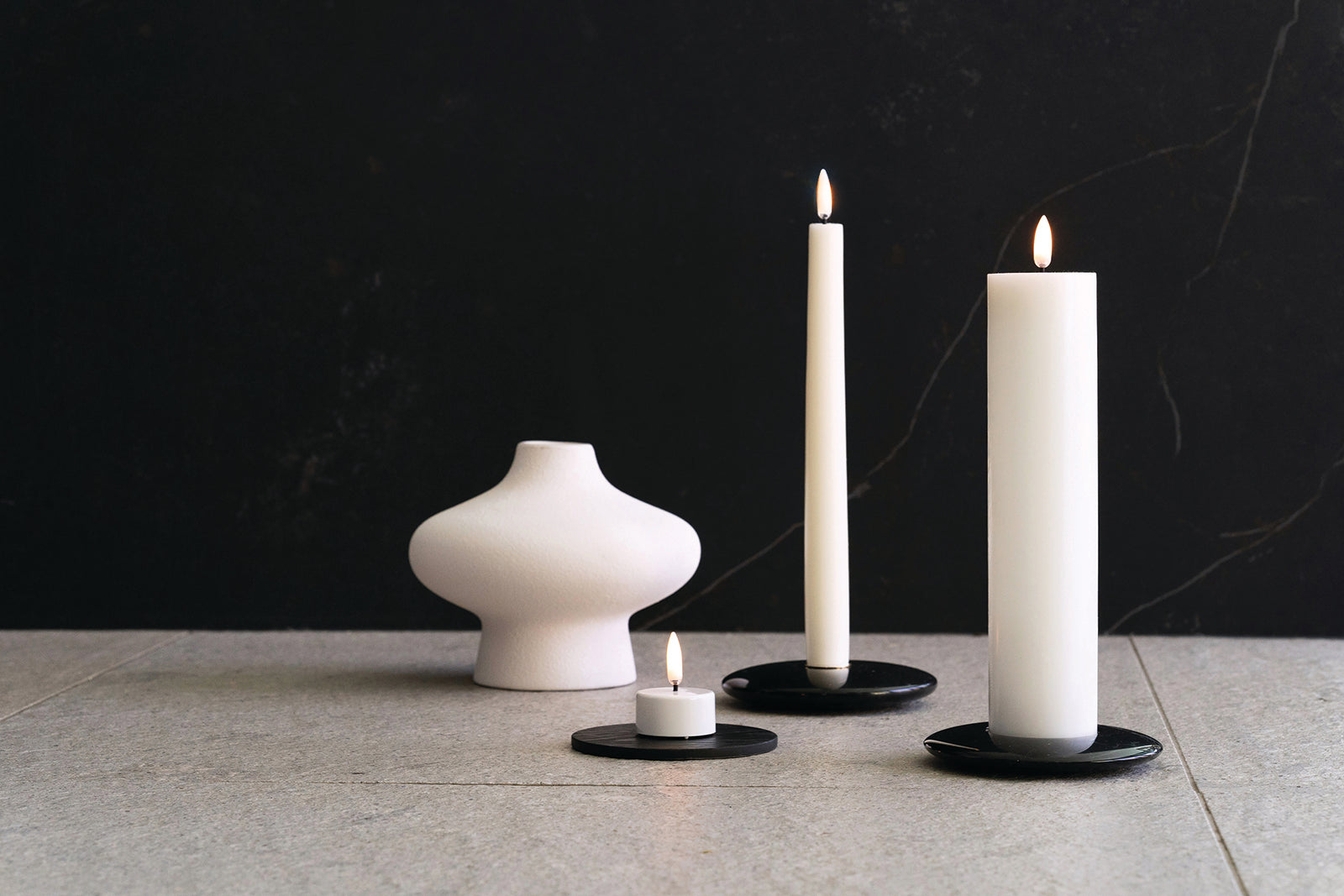 [product_category]-Uyuni Lighting Chamber Candle Holder ø 11,6 Cm, Grey-Uyuni Lighting-5708311303241-UL-30324-UYU-5