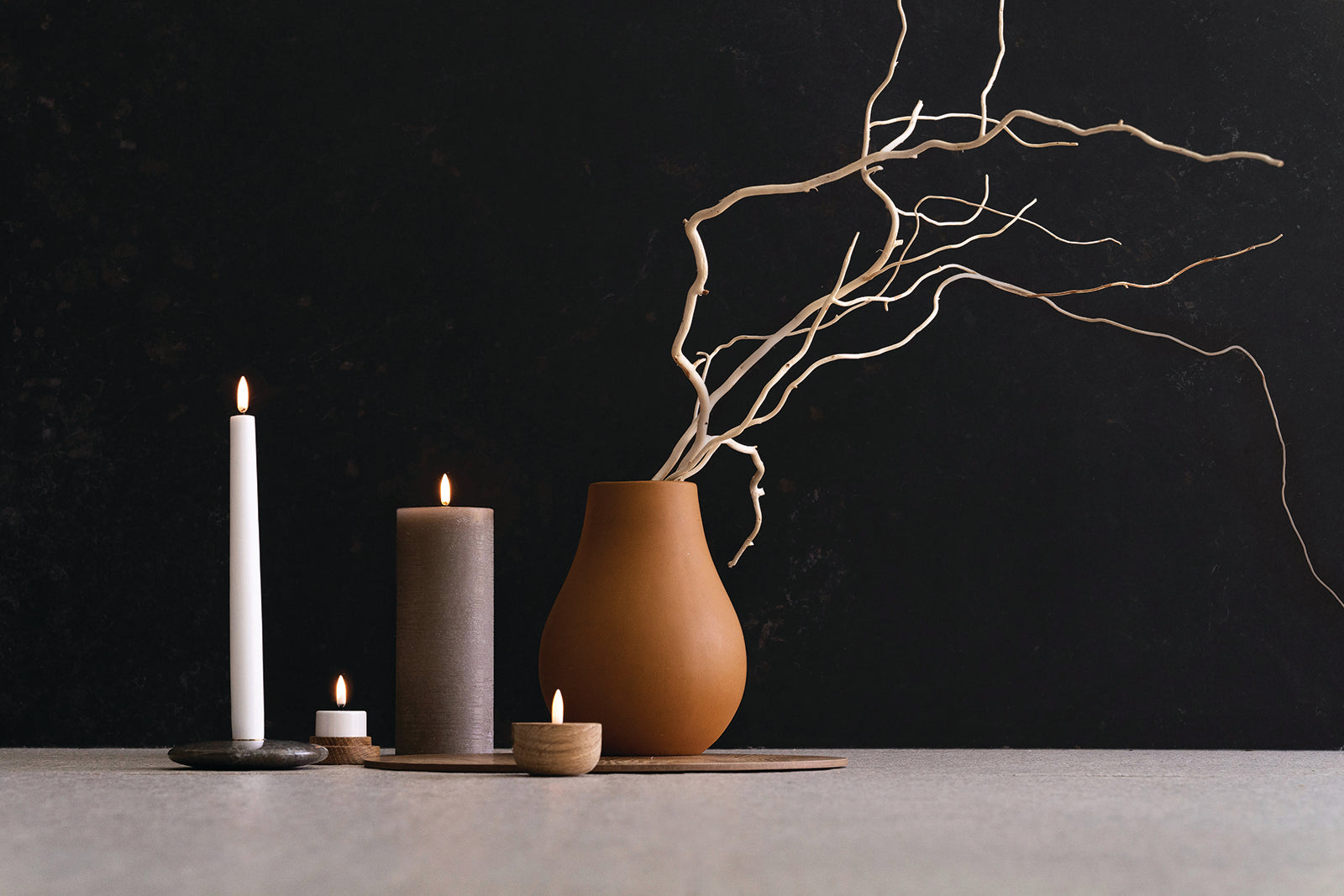 [product_category]-Uyuni Lighting Chamber Candle Holder ø 11,6 Cm, Grey-Uyuni Lighting-5708311303241-UL-30324-UYU-8