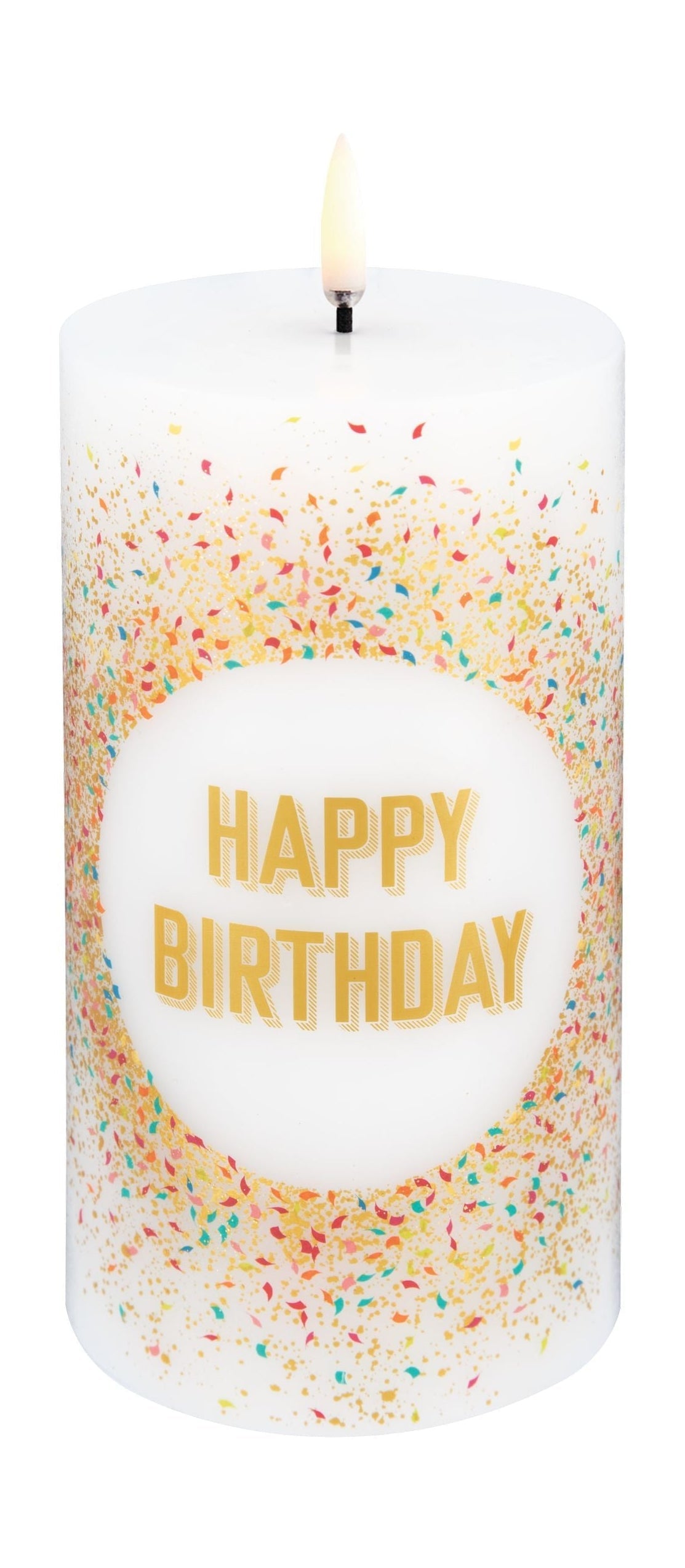 Uyuni Lighting Led Pillar Birthday Candle H 15 Cm, White