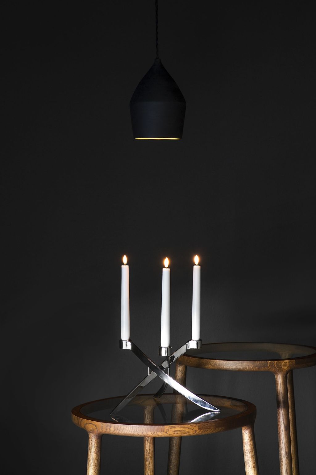 [product_category]-Uyuni Lighting Lightarch Candle Holder 1'arm Mini Taper ø 18 Cm, Matt Black-Uyuni Lighting-5708311302572-UL-30257-UYU-8