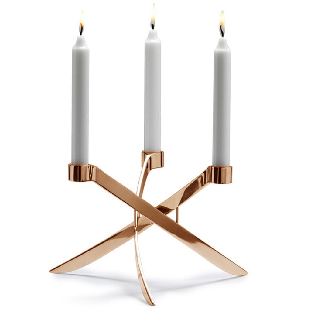[product_category]-Uyuni Lighting Lightarch Candle Holder 1'arm Taper ø 28 Cm, Rose Gold-Uyuni Lighting-5708311303142-UL-30314-UYU-2