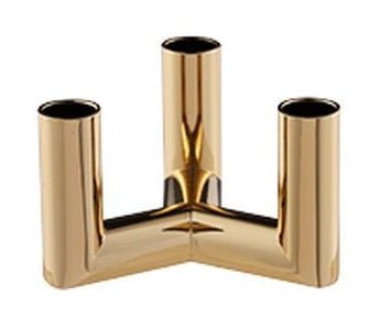 [product_category]-Uyuni Lighting Matrix Candle Holder 3'arm Mini Taper ø 7,5 Cm, Warm Brass-Uyuni Lighting-5708311303333-UL-30333-UYU-1