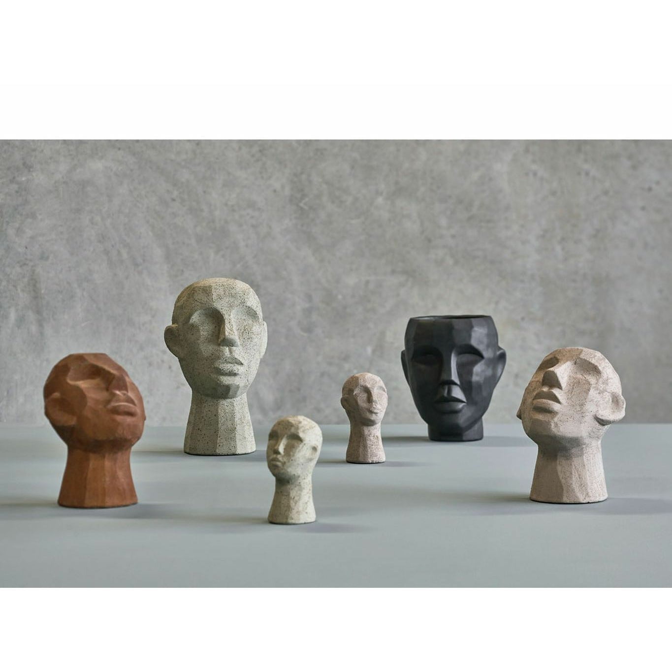 [product_category]-Villa Collection Figure Head 18.5 X 19.5 X 30 Cm, Light Olive Green-Villa Collection-5722000240372-24037-VIL-5