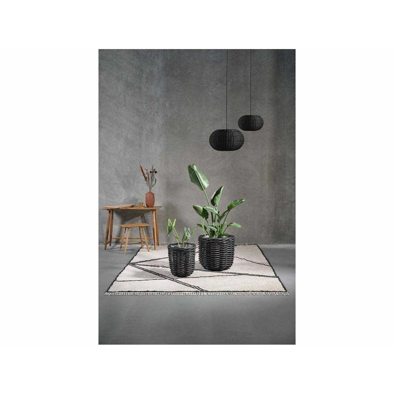 Villa Collection Rug 300x200 Cm, Natural/Black