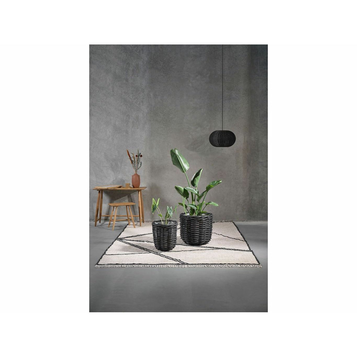 Villa Collection Rug 300x200 Cm, Natural/Black