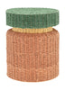 Villa Collection Styles Stool/Side Table ø 40 X 50 Cm, Amber/Green