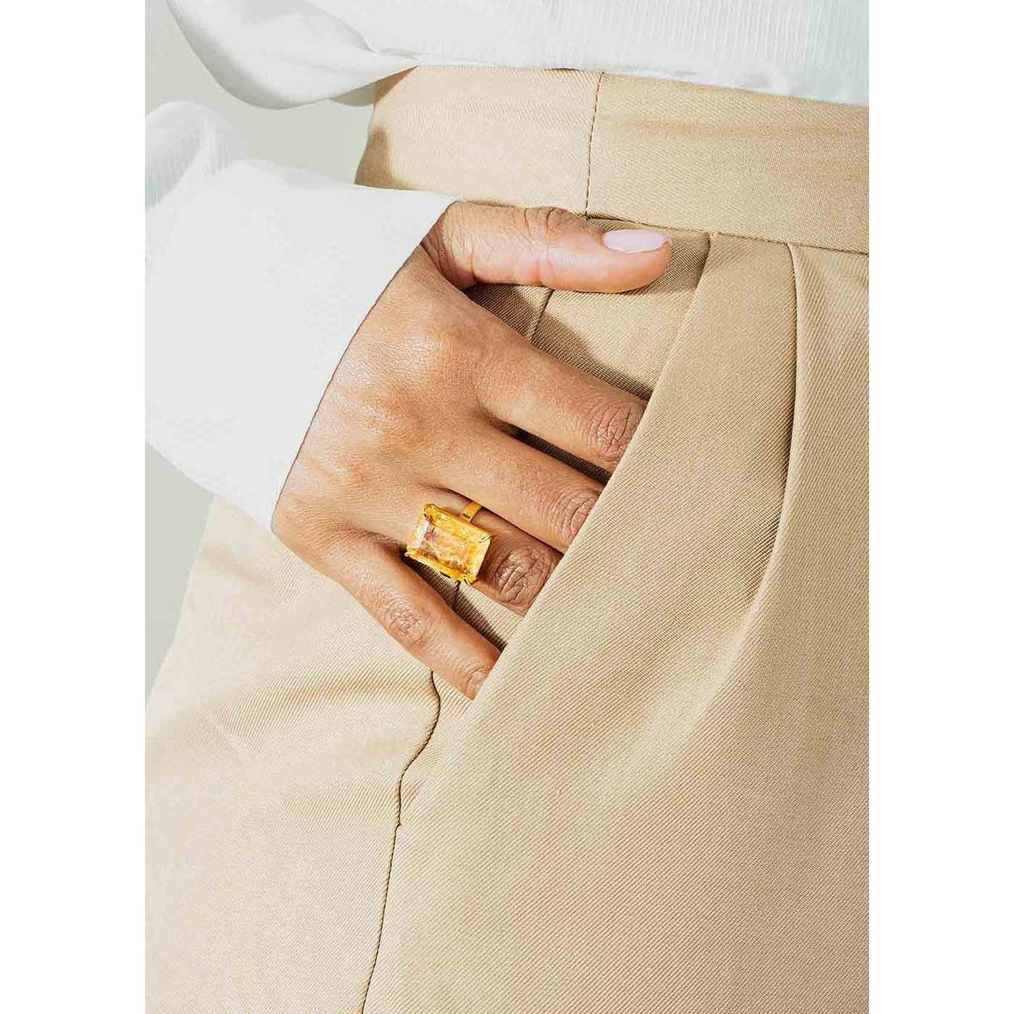 [product_category]-Vincent Candy Rock Citrine Ring Gold Plated, Size 54-House of Vincent-VJ080-LRG-CI-54-BT-HOU-2