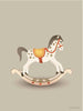 Vissevase Rocking Horse Poster 15 X21 Cm, Sandy Brown