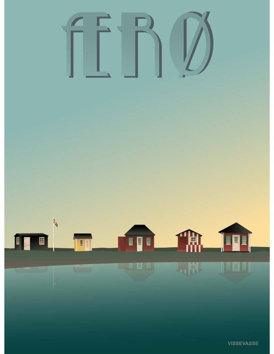 [product_category]-Vissevasse ærø Beach Huts Poster, 15 X21 Cm-Vissevasse-5713138530213-F-2015-302-S-VIS-1