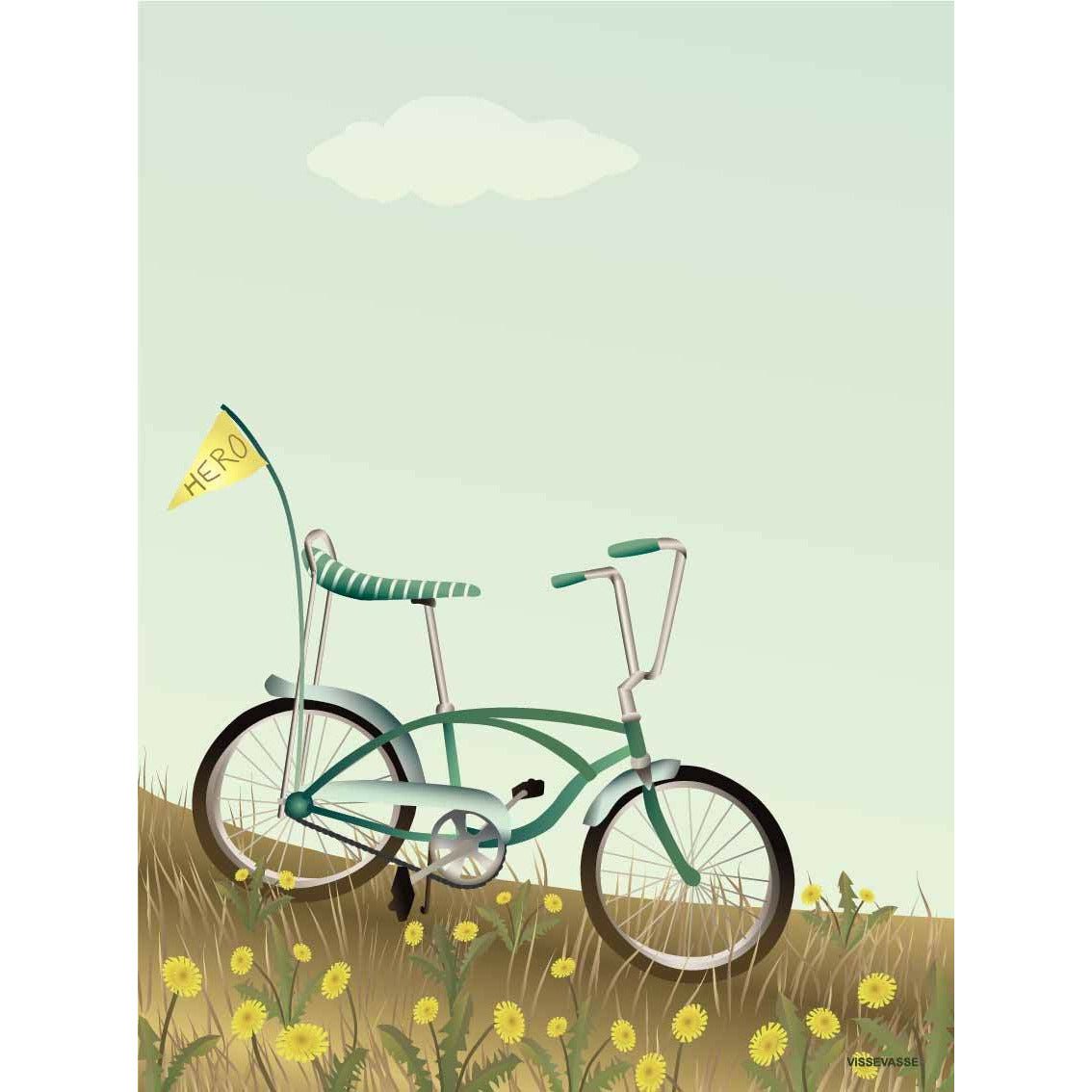 [product_category]-Vissevasse Bike With A Flag Poster, 30 X40 Cm-Vissevasse-5713138724421-F-2017-244-M-VIS-1