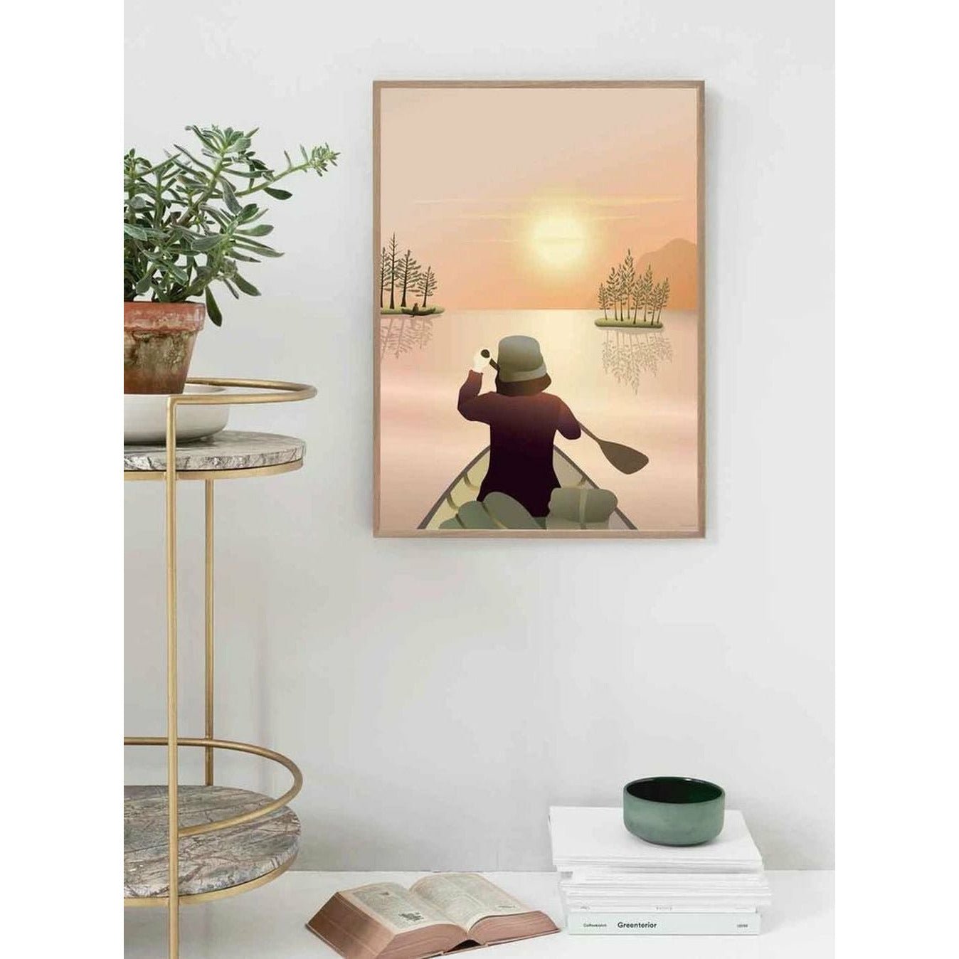 [product_category]-Vissevasse Canoeing On The Lake Poster, 30 X40 Cm-Vissevasse-5713138001621-F-2020-016-M-VIS-1