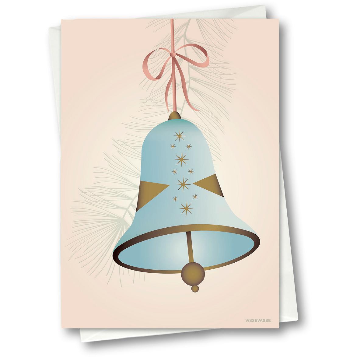 [product_category]-Vissevasse Christmas Bell Greeting Card 15 X21 Cm, Blue-Vissevasse-5713138611615-F-2016-116-S-VIS-1