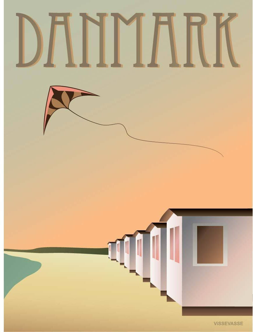 [product_category]-Vissevasse Denmark Beach Houses Poster, 15 X21 Cm-Vissevasse-5713138480112-F-2014-801-S-VIS-1