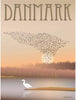 Vissevasse Danmark Black Sun Plakat, 15 x21 cm