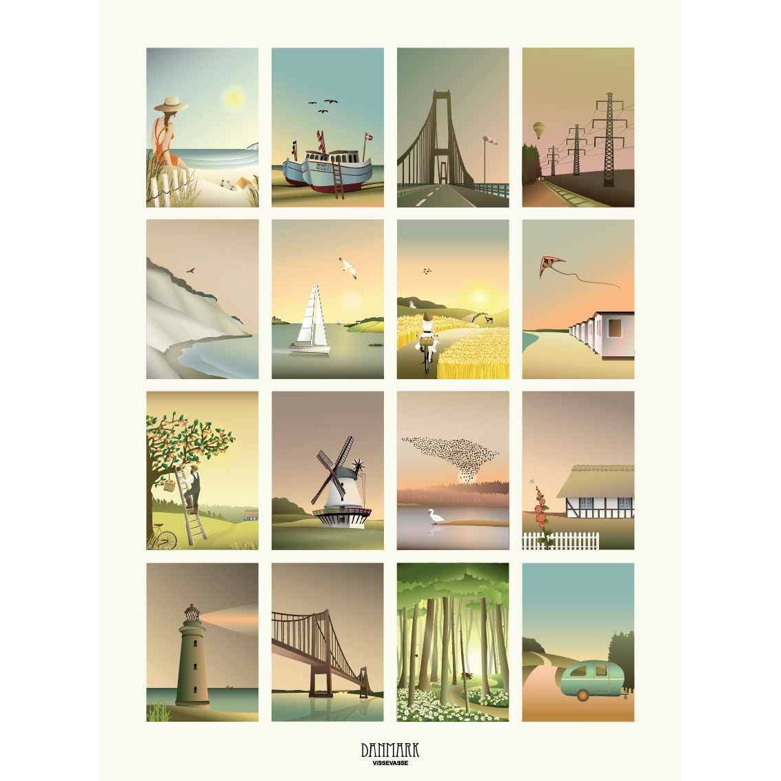 [product_category]-Vissevasse Denmark Motifs Poster, 30 X40 Cm-Vissevasse-5713138805724-F-2018-057-M-VIS-1