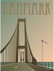  Denmark Storebælts Bridge Poster 15 X21 Cm