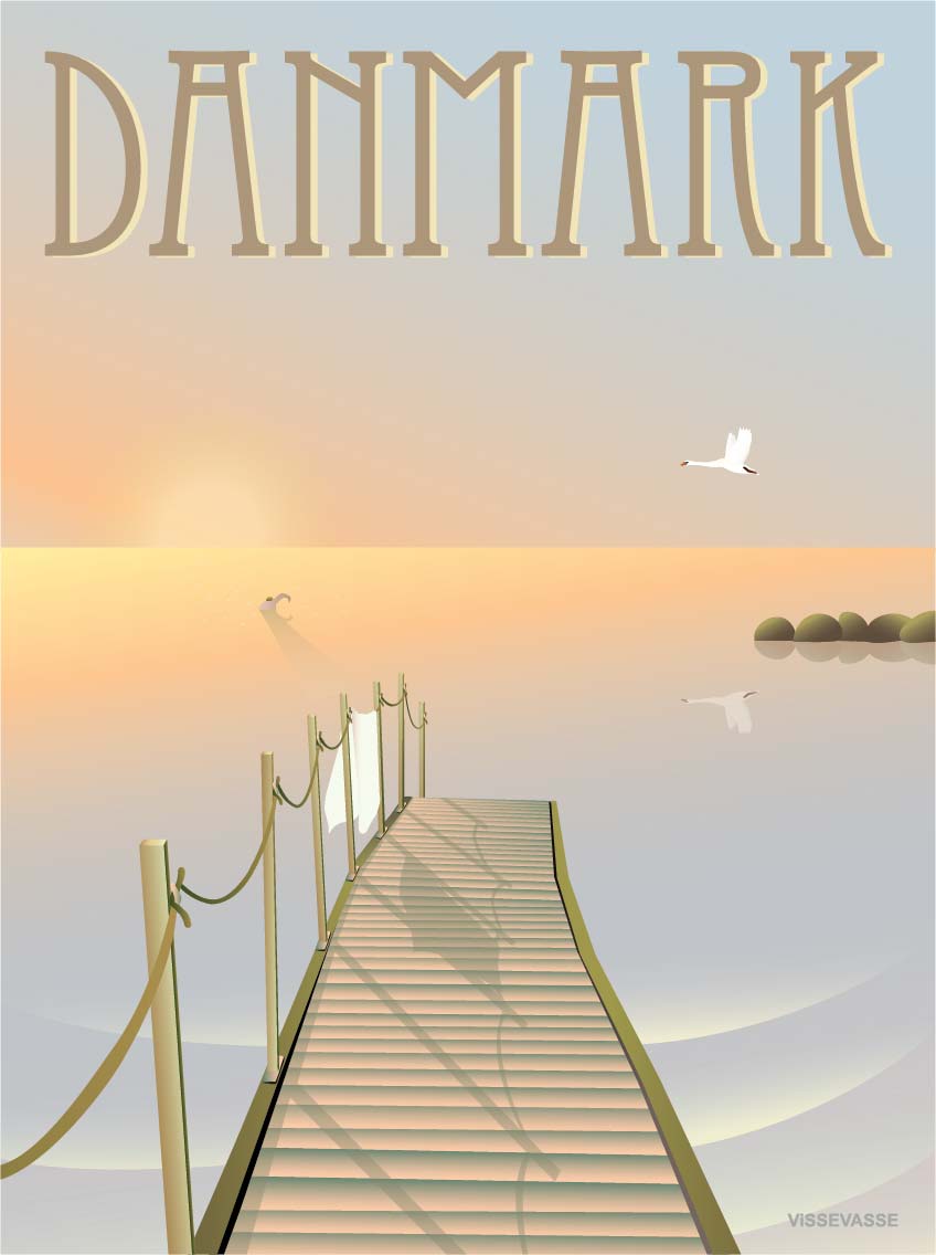 [product_category]-Vissevasse Denmark The Bathing Jetty Poster, 50x70 Cm-Vissevasse-5713138201731-F-2022-017-L-VIS-1