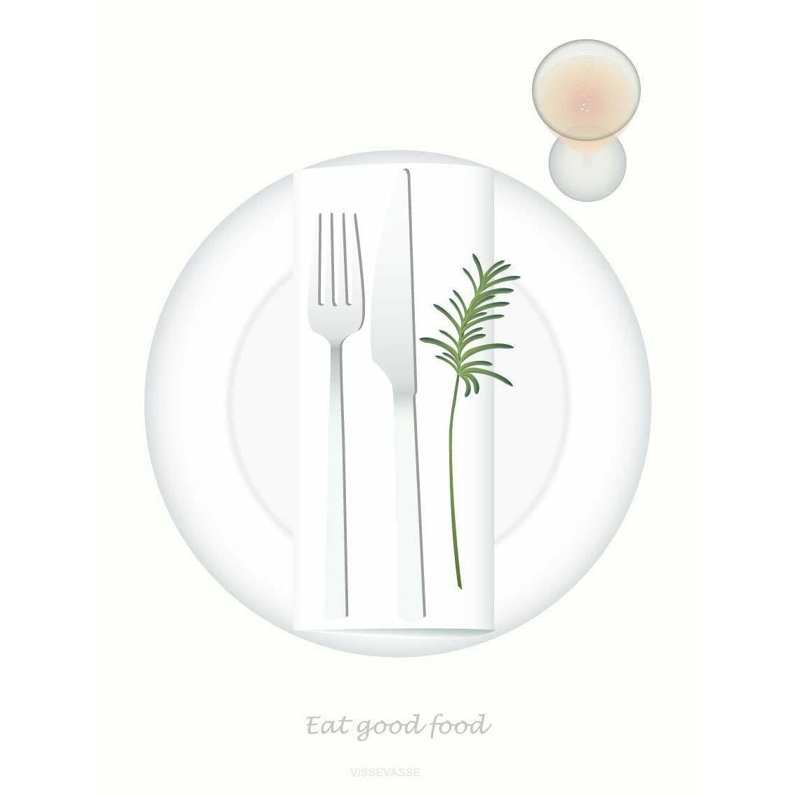 Vissevasse Eat Good Food Poster, 30 X40 Cm