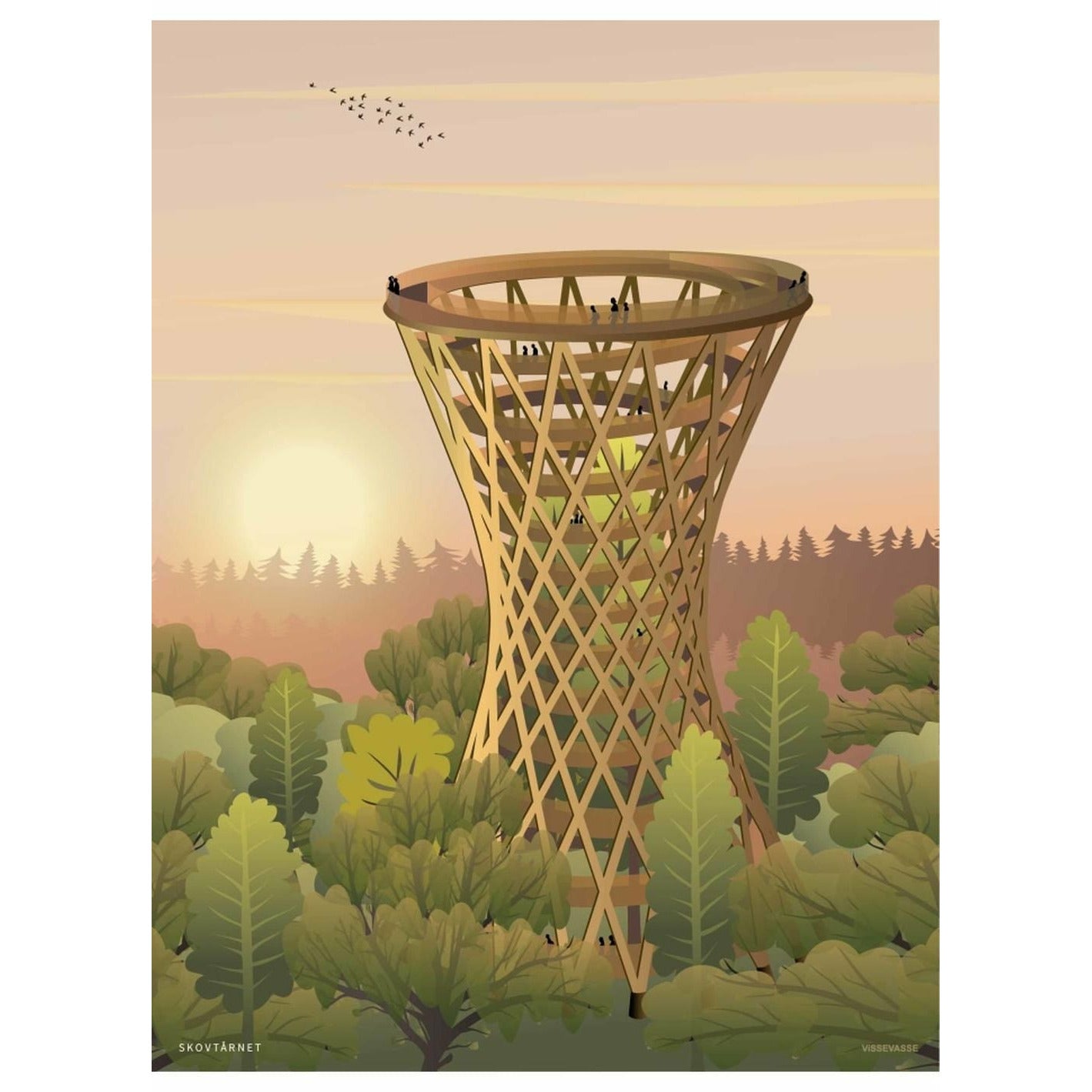 [product_category]-Vissevasse Forest Tower Poster, 50 X 70 Cm-Vissevasse-5713138105435-F-2021-054-L-VIS-1
