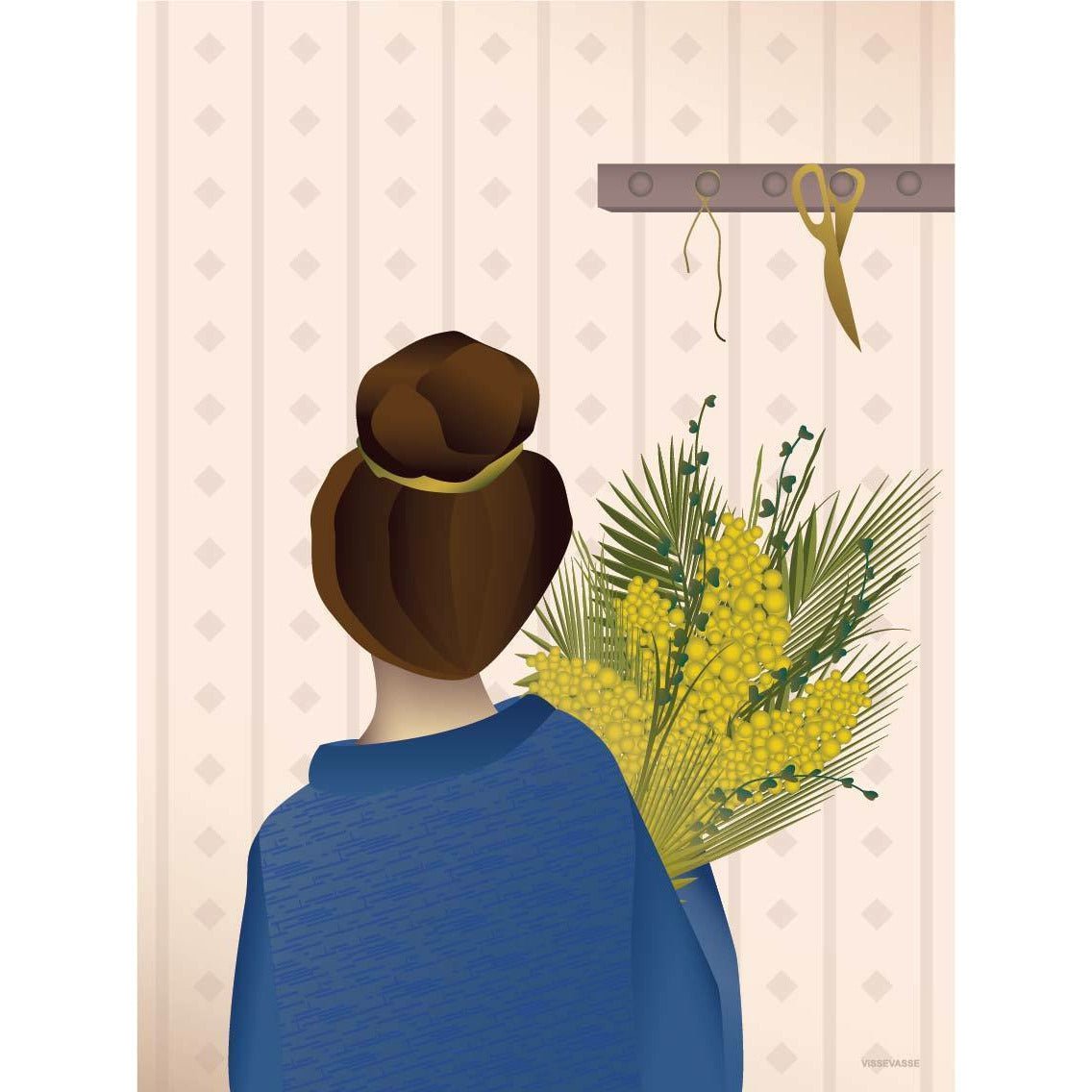 [product_category]-Vissevasse Girl With Bouquet Poster, 30x40 Cm-Vissevasse-5713138723028-F-2017-230-M-VIS-1