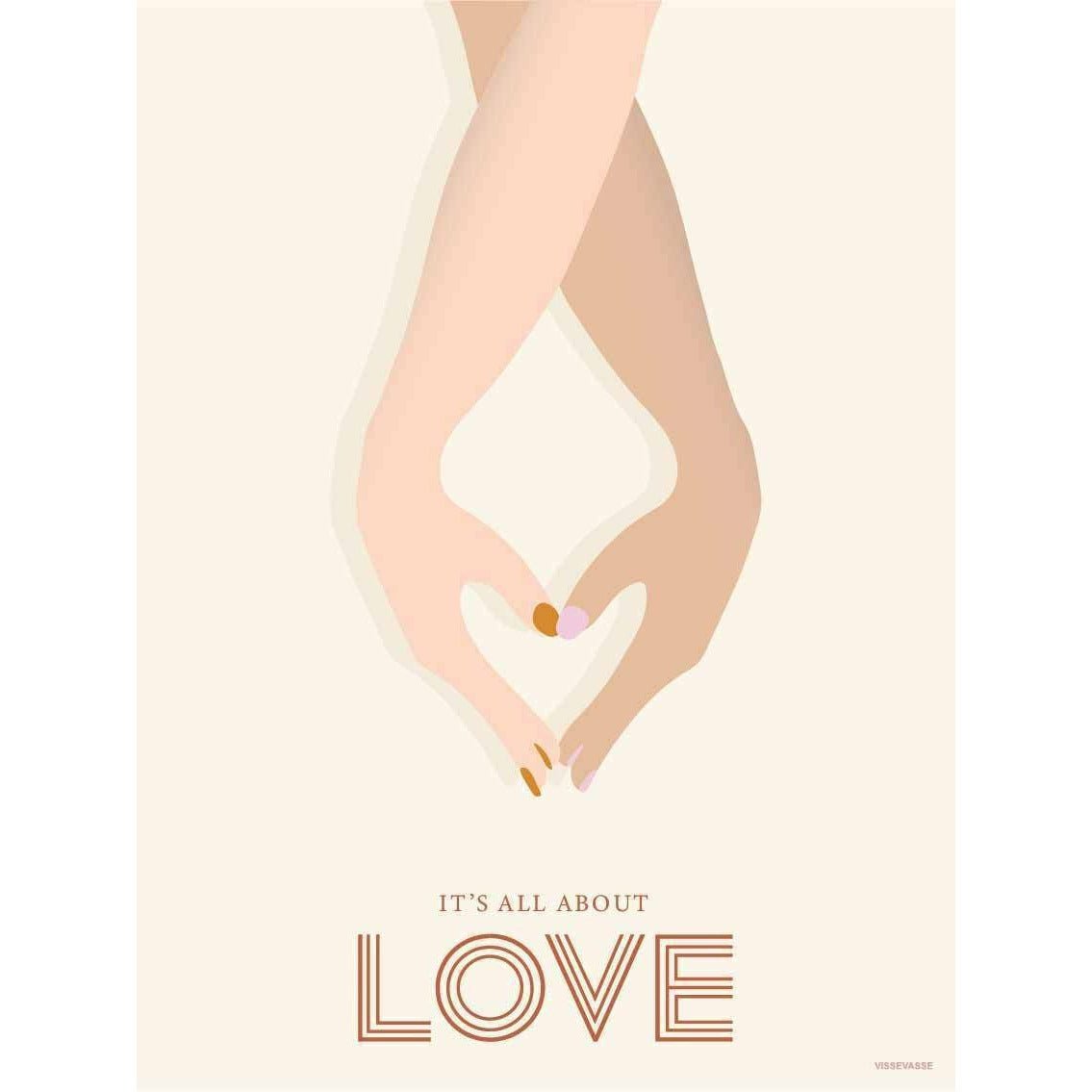 [product_category]-Vissevasse It's All About Love Poster, 30 X40 Cm-Vissevasse-5713138903420-F-2019-034-M-VIS-1