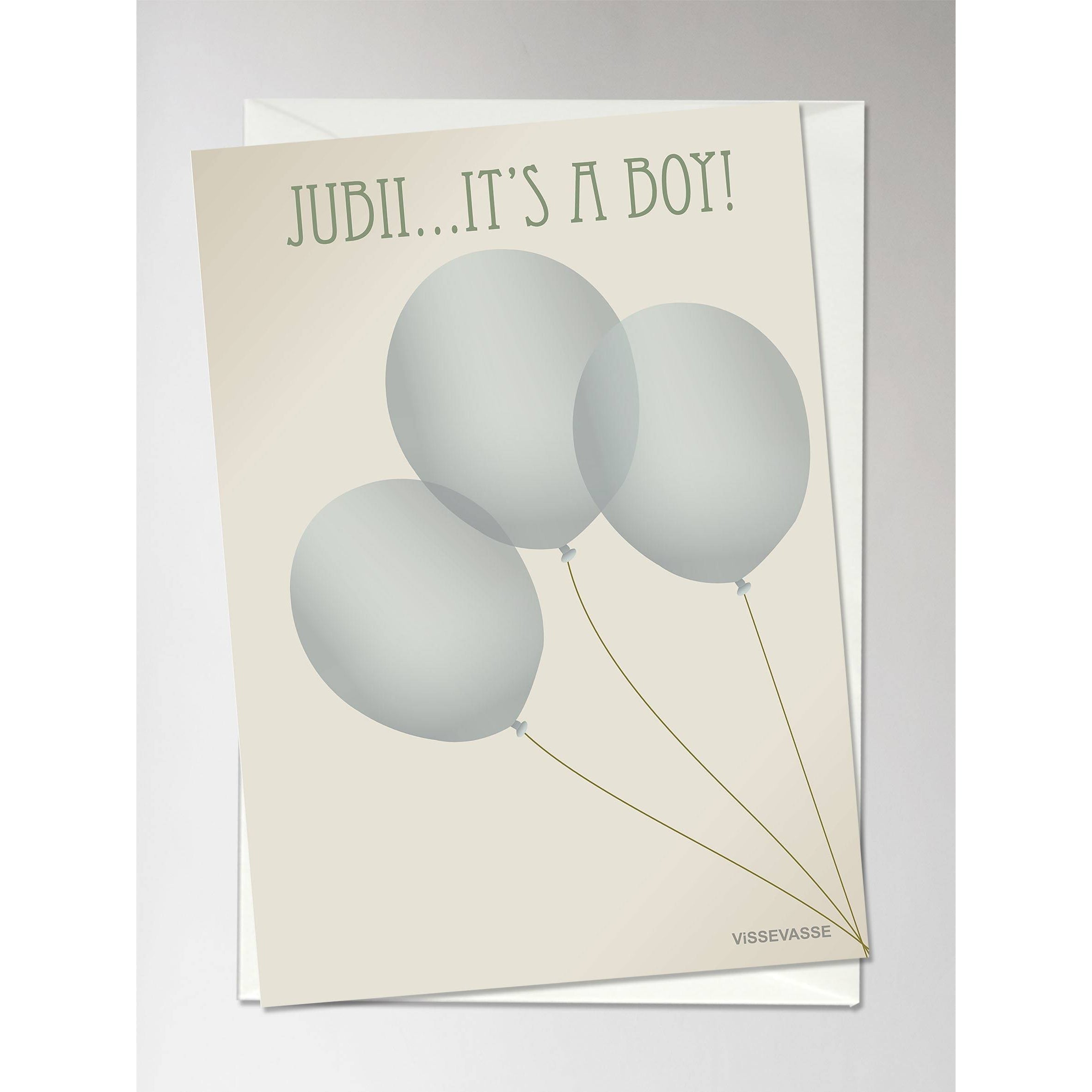 [product_category]-Vissevasse Jubii It's A Boy Greeting Card, 10.5 X15 Cm-Vissevasse-5713138605805-F-2016-058-XS-VIS-2