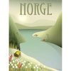 Vissevasse Norway 'Fjellet' Poster, 30x40 Cm