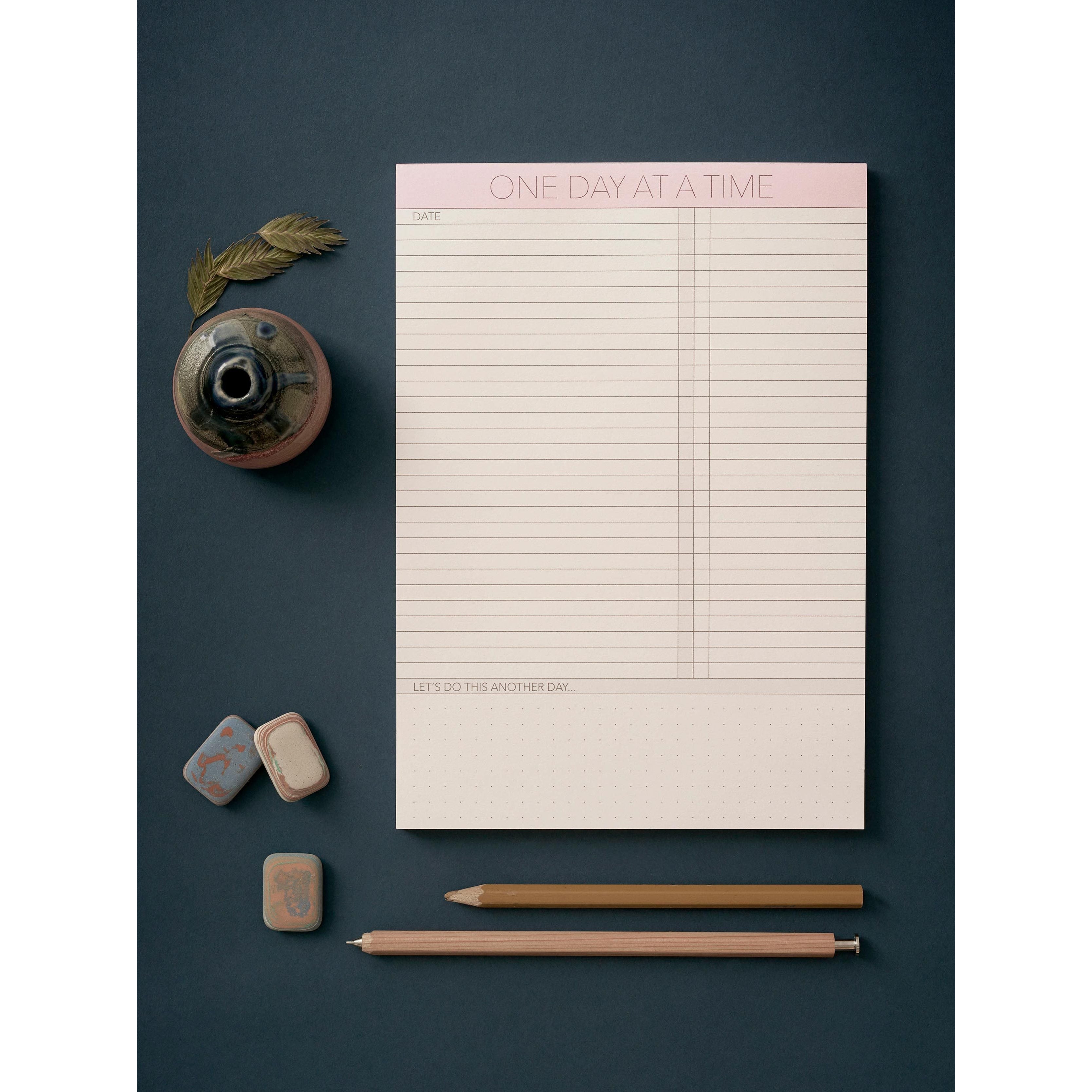 [product_category]-Vissevasse One Day At A Time A5 Notepad, White-Vissevasse-5713138602057-F-2016-020-A5-VIS-2