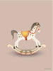  Rocking Horse Poster 15 X21 Cm Pink