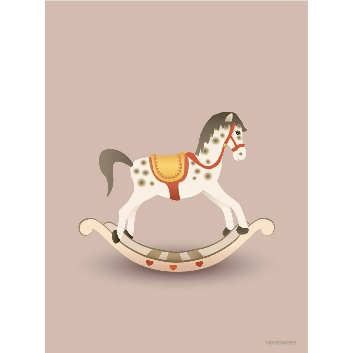 [product_category]-Vissevasse Rocking Horse Poster 30 X40 Cm, Pink-Vissevasse-5713138721529-F-2017-215-M-VIS-1