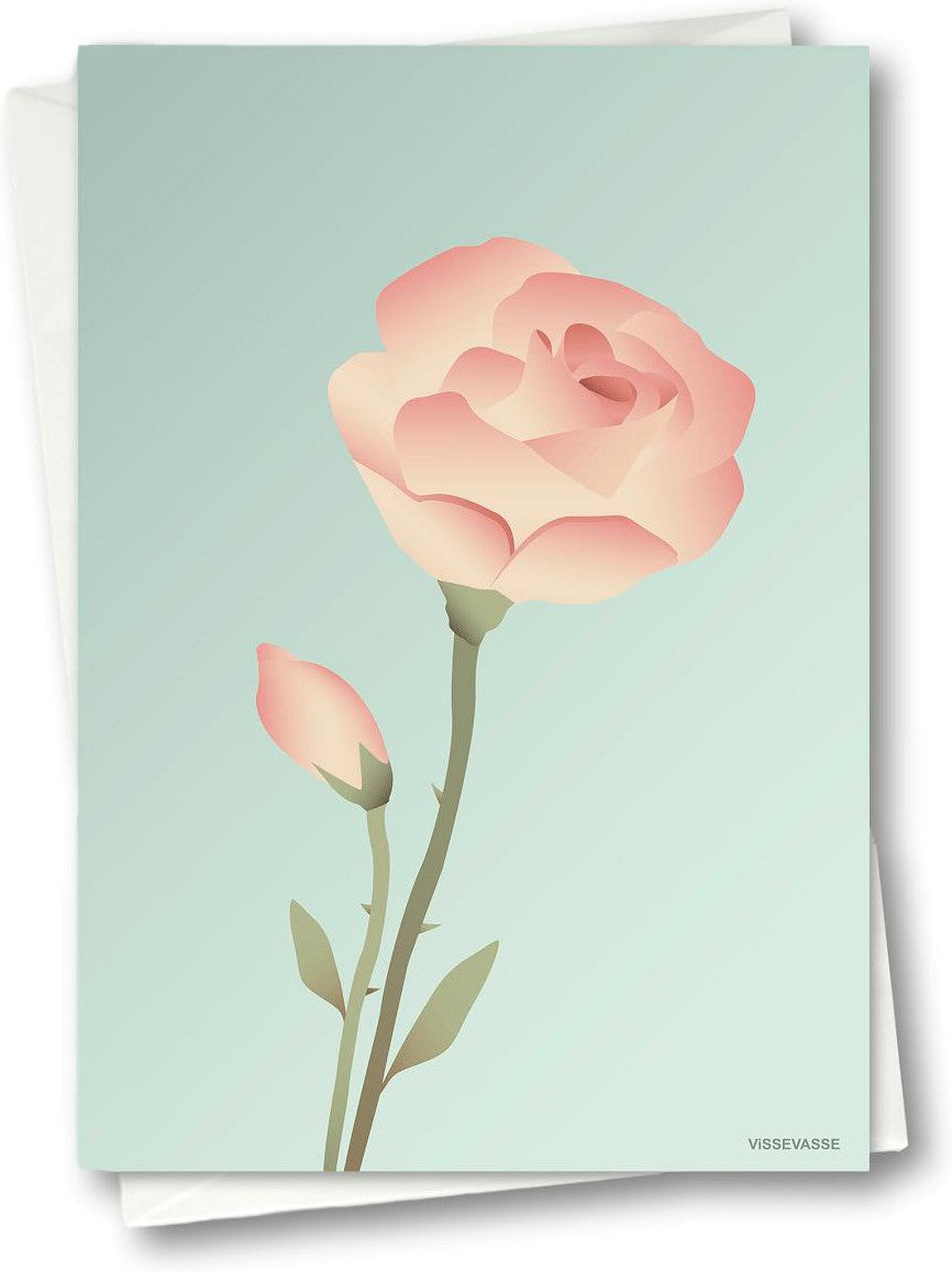 [product_category]-Vissevasse Rose Greeting Card 10.5 X15 Cm, Mint-Vissevasse-5713138604600-F-2016-046-XS-VIS-1