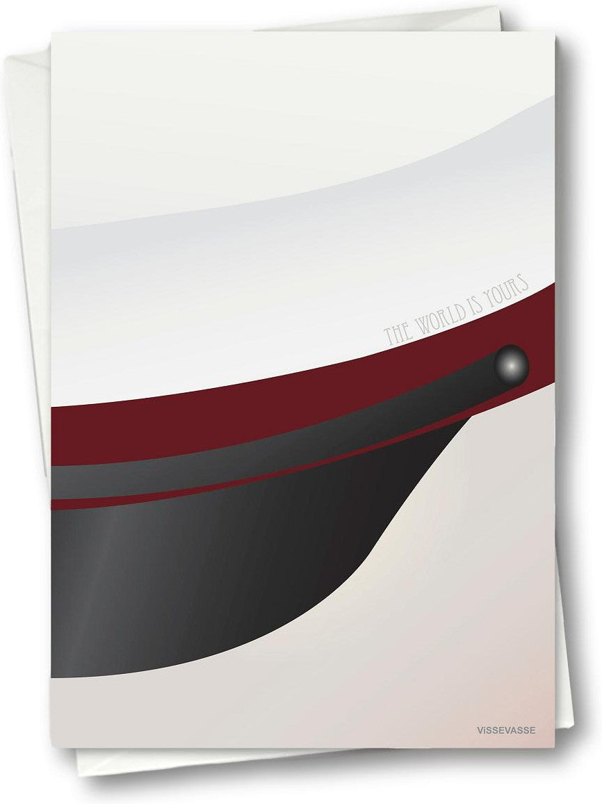 [product_category]-Vissevasse Student Hat Greeting Card 10.5 X15 Cm, Red-Vissevasse-5713138606109-F-2016-061-XS-VIS-1