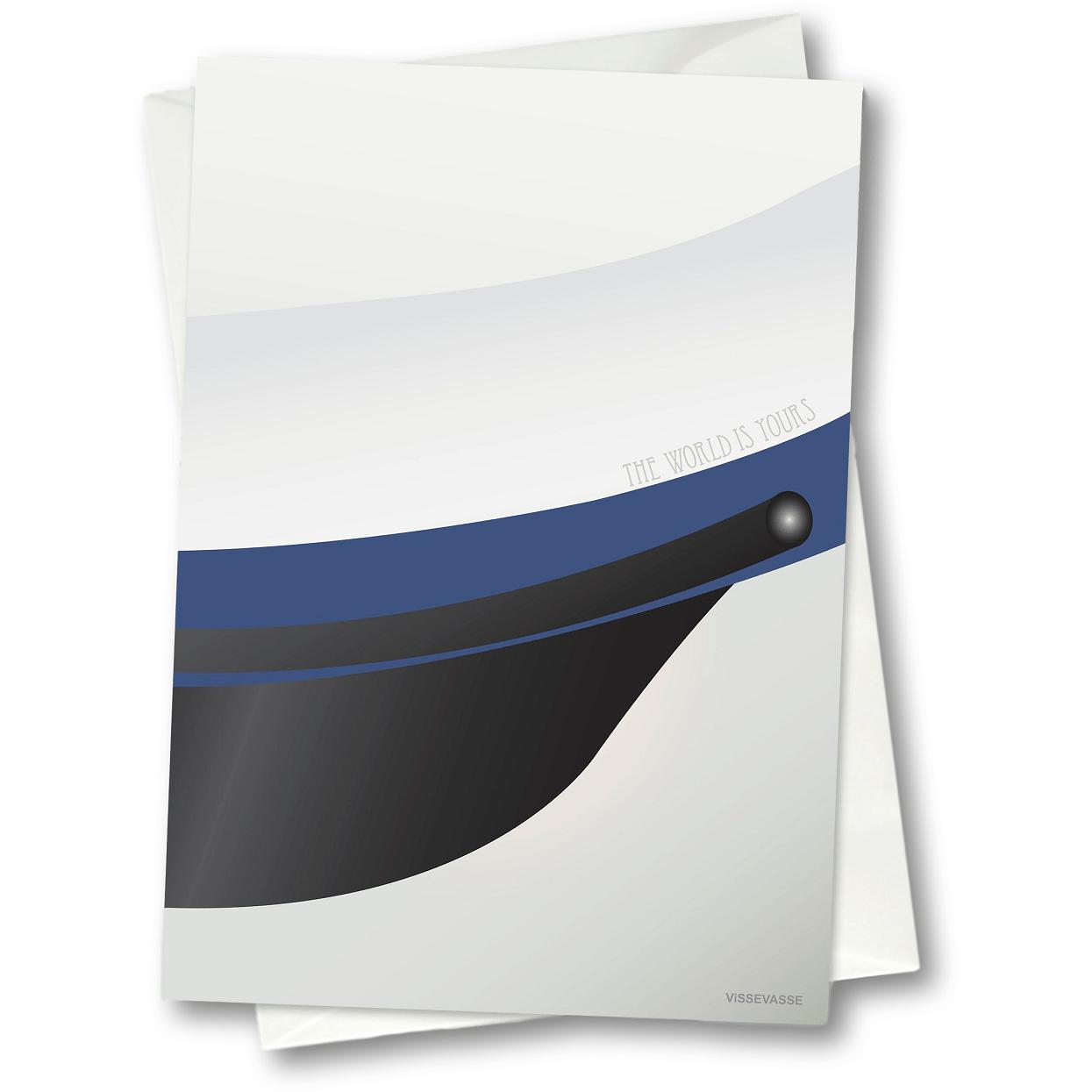 [product_category]-Vissevasse Student Hat Greeting Card 15 X21 Cm, Blue-Vissevasse-5713138606017-F-2016-060-S-VIS-1