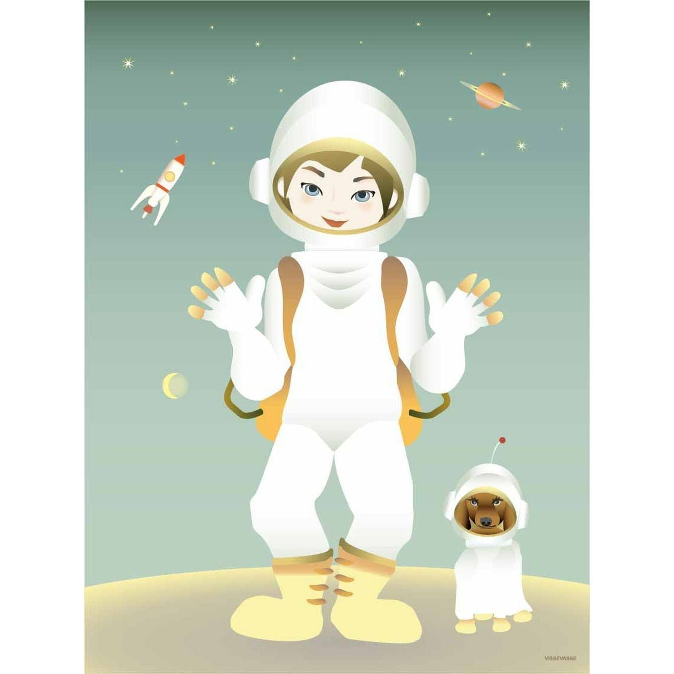 [product_category]-Vissevasse The Astronaut Poster, 50 X70 Cm-Vissevasse-5713138100430-F-2021-004-L-VIS-1