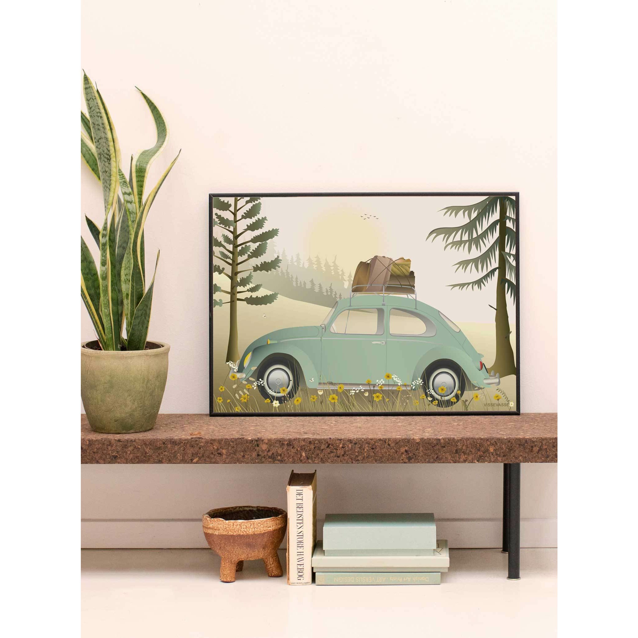 [product_category]-Vissevasse Vw Beetle Green Poster, 50 X70 Cm-Vissevasse-5713138906032-F-2019-060-L-VIS-2
