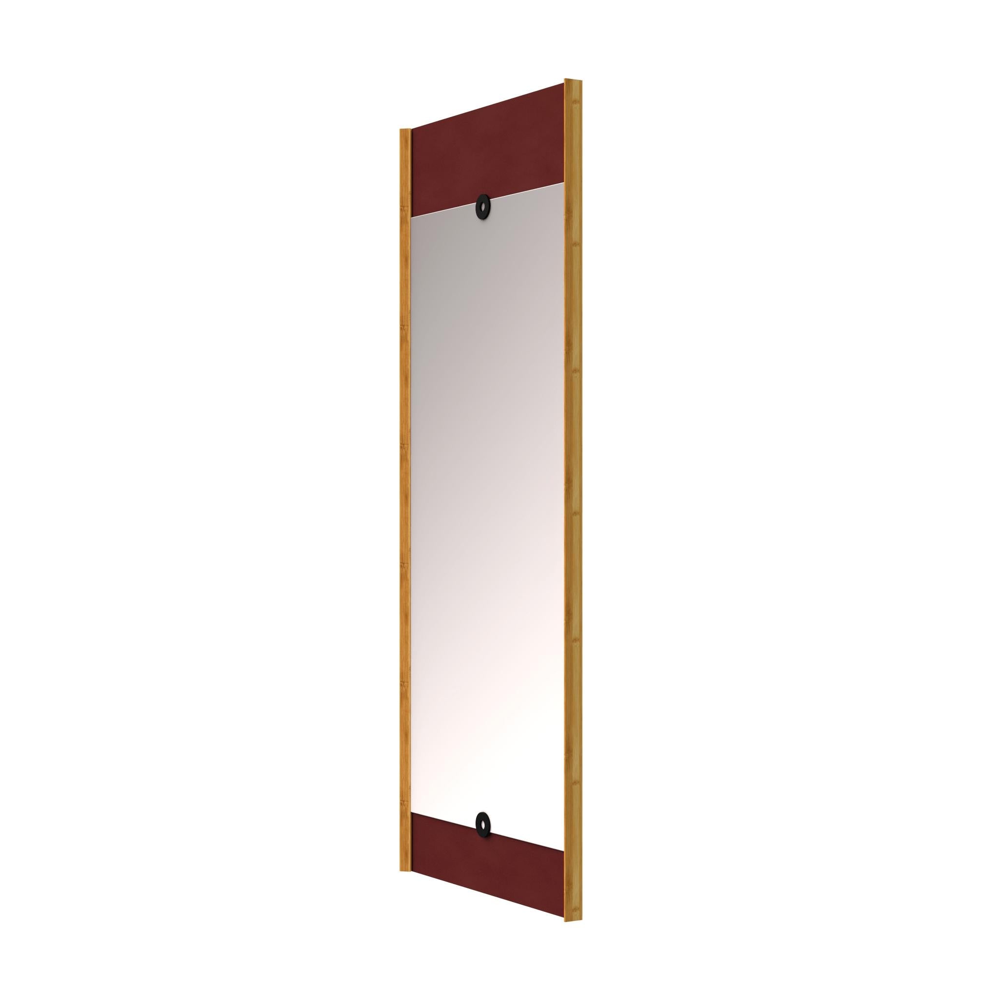 We Do Wood Layer Mirror Burgundy Red, 125 cm