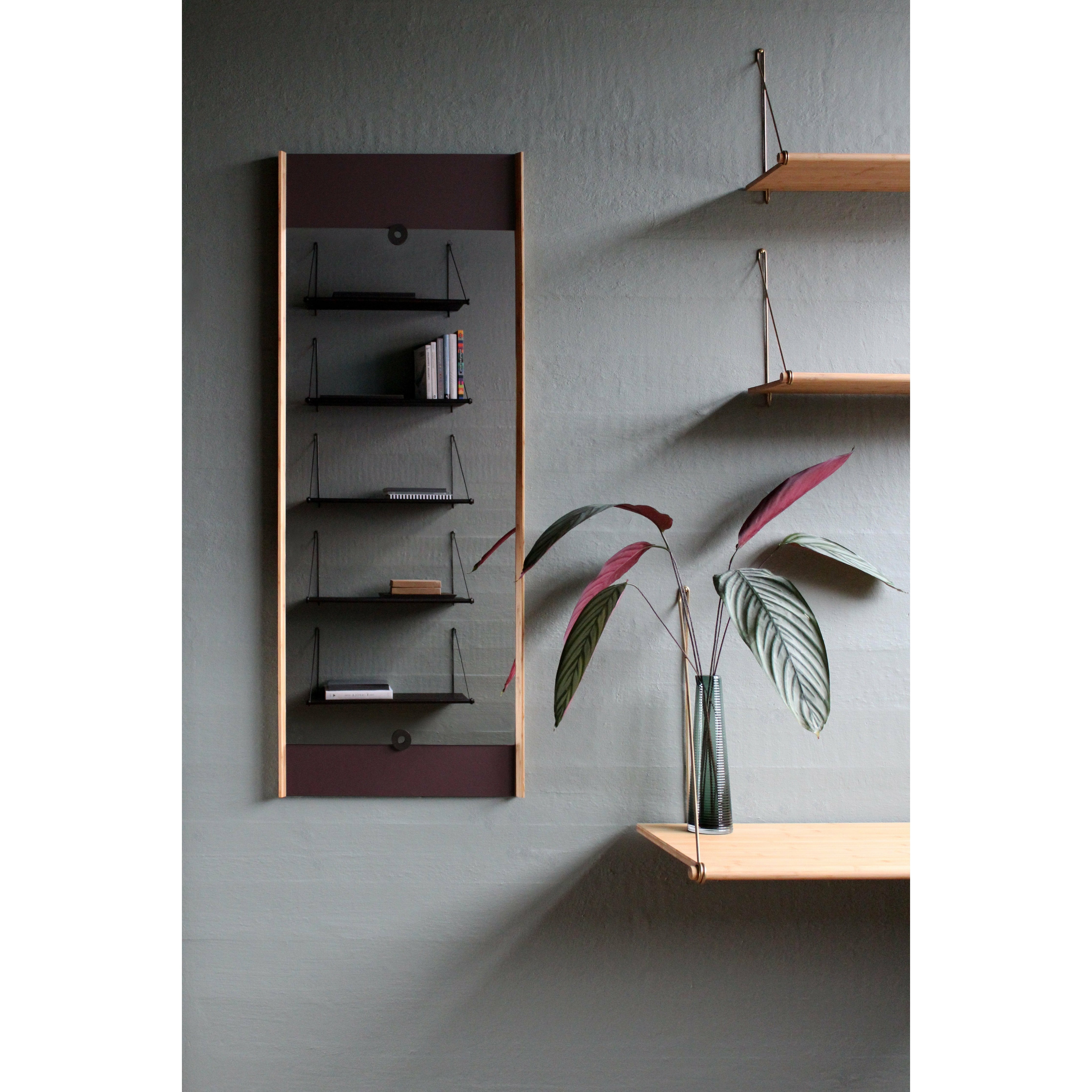 We Do Wood Layer Mirror Burgundy Red, 125 cm