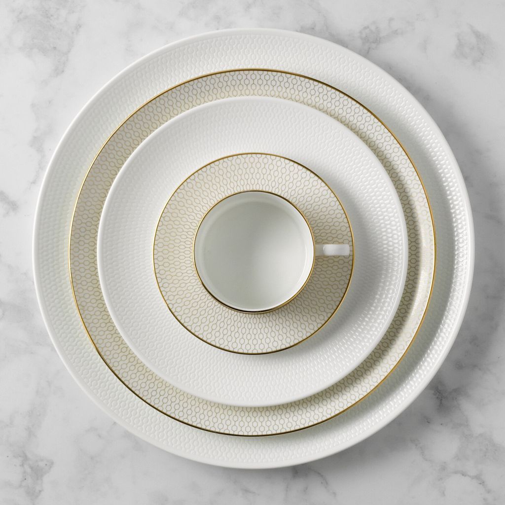 [product_category]-Wedgwood Arris Plate 20 Cm, White/Gold-Wedgwood-701587194792-40007540-WED-2
