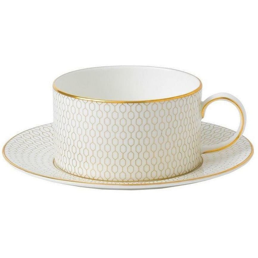 [product_category]-Wedgwood Arris Teacup 0,18 L & Saucer, White/Gold-Wedgwood-701587194891-40007548-WED-1
