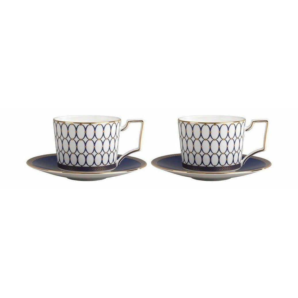[product_category]-Wedgwood Renaissance Gold Teacup & Saucer 2 Pcs., White/Blue-Wedgwood-701587433334-1054481-WED-1