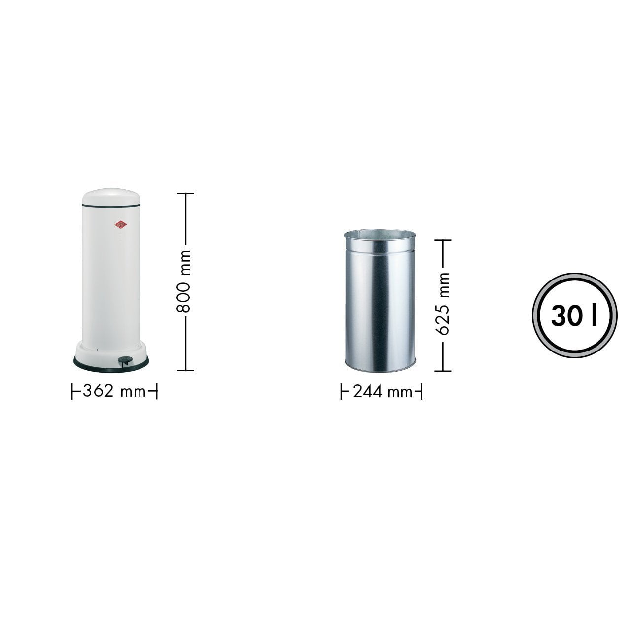 [product_category]-Wesco Big Baseboy 30 Litres, Cool Grey Matt-Wesco-4004519098448-134731-79-DE-WES-4