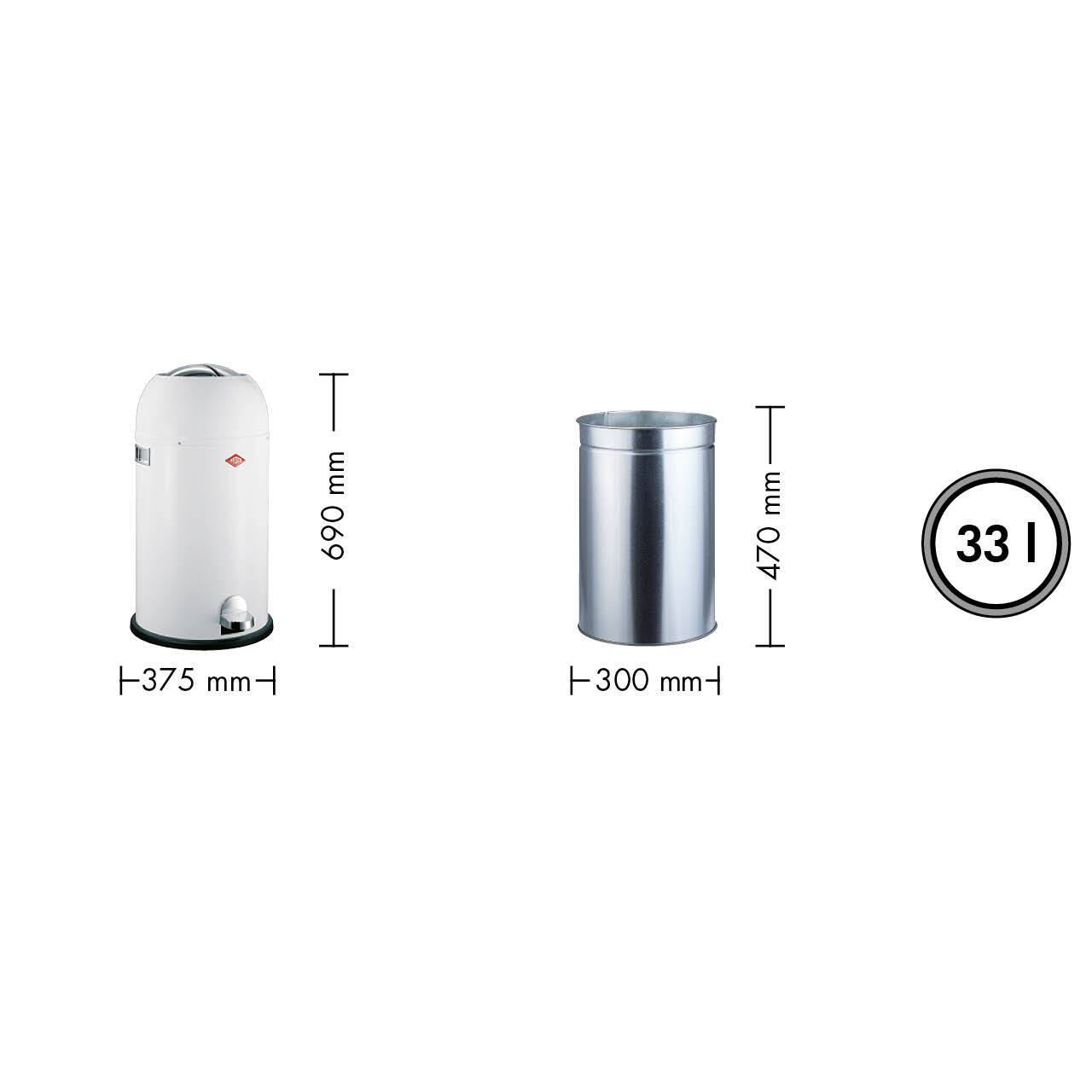 [product_category]-Wesco Kickmaster 33 Litres, Cool Grey Matt-Wesco-4004519110218-184631-79-DE-WES-2