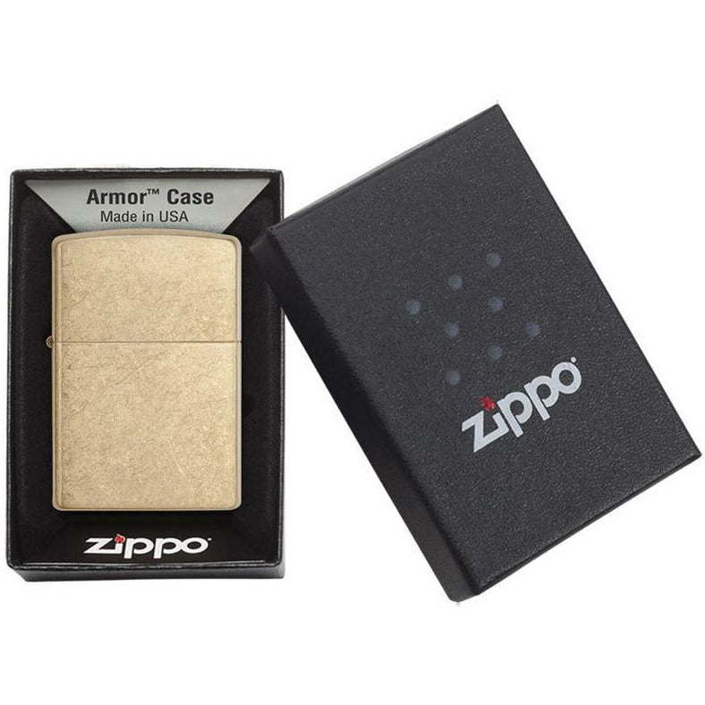 [product_category]-Zippo Armor Tumbled Brass Lighter-Zippo Nordic A S-041689284961-Z-28496-ZIP-4