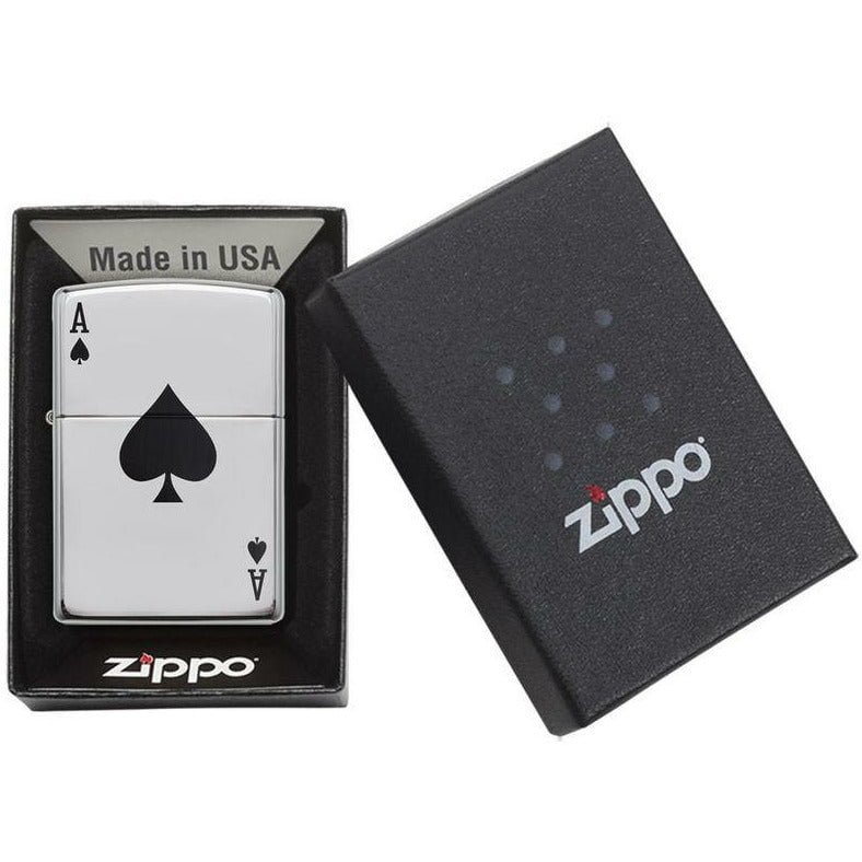[product_category]-Zippo Classic Lucky Ace High Polish Chrome Lighter-Zippo Nordic A S-041689240110-Z-24011-ZIP-4