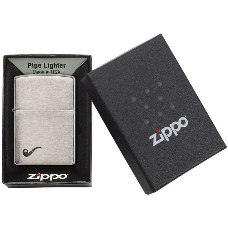 [product_category]-Zippo Pipe Brushed Chrome Lighter-Zippo Nordic A S-041689102609-Z-200PL-ZIP-4