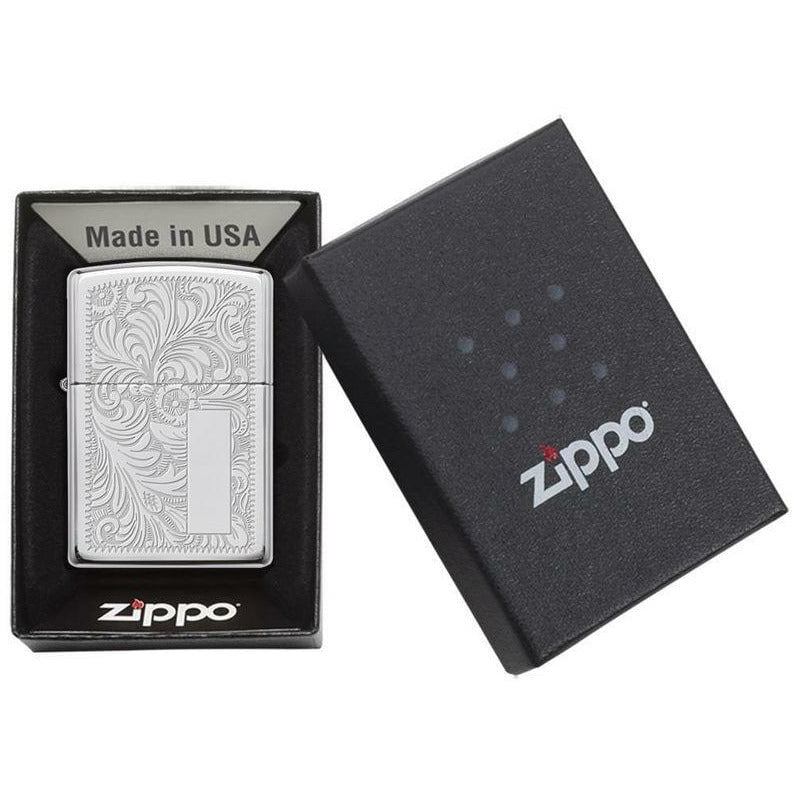 [product_category]-Zippo Venetian High Polish Chrome Lighter-Zippo Nordic A S-041689106508-Z-352-ZIP-5