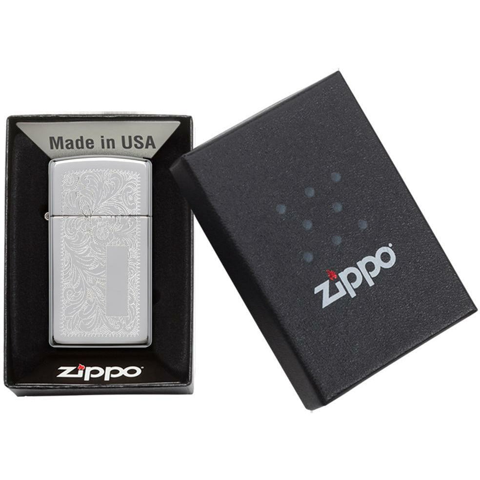 [product_category]-Zippo Venetian Slim High Polish Chrome Lighter-Zippo Nordic A S-041689131104-Z-1652-ZIP-5