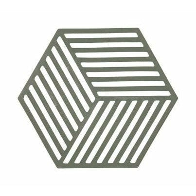 [product_category]-Zone Denmark Hexagon Coaster, Olive Taupe-Zone Denmark-5722000243496-24349-ZON-1